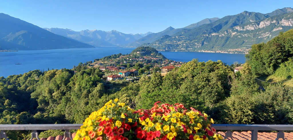 Lake Como view of the tip of Bellagio